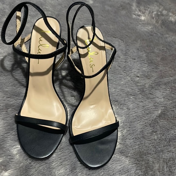 Lulus Shoes - Black Ankle-Strap High Heel Sandals by Lulus